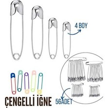 MidasTech Turk Çengelli Iğne 4 Boy 56 Adet Midiastech