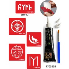 Airbrush Tattoo Hint Kınası ve Şablonla Geçici Dövme Yapma Seti Set 21