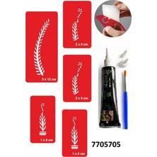 Airbrush Tattoo Hint Kınası ve Şablonla Geçici Dövme Yapma Seti Set 30