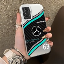 HONTINGA Samsung Galaxy A52S 5g ile Uyumlu Kılıfı Silikon Kenar Sert Arka Düşüme Önleyici Basitlik Anti Düşme Kamera Korumali Mercedes Desen Telefon Kılıfı Kadın ve Erkek Için Uygundur K1-1081