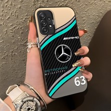 HONTINGA Samsung Galaxy A52S 5g ile Uyumlu Kılıfı Silikon Kenar Sert Arka Düşüme Önleyici Basitlik Anti Düşme Kamera Korumali Mercedes Desen Telefon Kılıfı Kadın ve Erkek Için Uygundur K1-1081