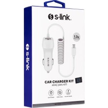 S-Link Swapp SW-C535 1 Usb + Micro Usb 12-24V 3.1A Kablolu Araç Şarj Cihazı