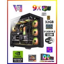 Gamepage RTX20 Ryzen 5 5500 32GB Ram 512GB M.2 SSD RTX3050 Sıvı Soğutmalı Premium Oyuncu Bilgisayar