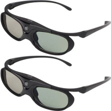 ZJchao 3D Gözlük, Projektör Gözlükleri 2pcs 144Hz 3D Aktif Shutter Gözlükler Evde Film Izlemek Için Dlp Bağlantılı 3D Gözlükler LCD Lens 3D Dlp Orojektörler Için 3D Gözlükler
