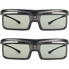 Annadue Ltv 2500/3000 PRO/3500 Pro Için 3D Gözlük, Şarj Edilebilir Aktif Deklanşör, 40 Saat, Hafif, Rahat, Temizleme Kumaşına ve Çantaya Uyum Sağlar (2 Paket)
