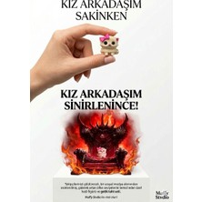 Muffy Stvdio "kız Arkadaşım Sinirlenince" Akımı Özel Tasarım Gotik Taht ve Sevimli Kedi Figür Seti