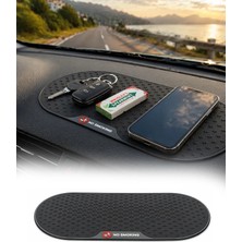 Omilife Siyah Araç İçi Torpido Kaydırmaz Mat Telefon Tutucu Silikon Organizer No Smoking Tasarım