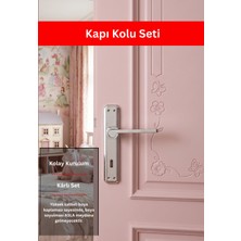Zeraf Ev Zarafet Gizem Aynalı Alüminyum Kapı Kolu Oda-Wc Lavabo Uyumlu Kapı Kolu Nikel-Saten