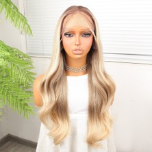 Chic Haven Kumral Platin Ombreli Fiber Sen Hafif Daalı Tül Peruk