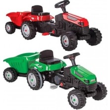 Renklime Actıve Traktör Römorklu Pedallı (Kırmızı-Yeşil)