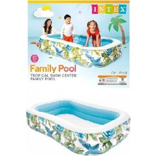 Renklime 57177 Tropikal Desenli Aile Boyu Havuz 229 cm