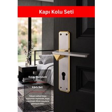 Zeraf Ev Lüks Laura Arma Aynalı Alüminyum Kapı Kolu Kapı Kolu Oda Uyumlu Kapı Kulp Altın - Saten