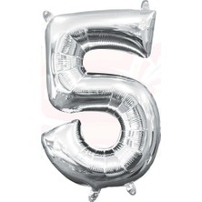 Nedi Balon Folyo 40 Rakam Gümüş 5 10766