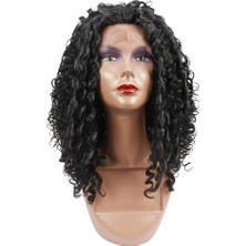 Chic Haven Siyah Yoğun Daa Afro Daa Tül Peruk