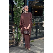 Qooq Riva Pantolonlu Takım 26SS212T Kahve