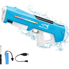 Apexma Oyuncak Şarjlı Elektrikli Tam Otomatik Büyük Su Silahı 44 cm - 500 ml Su Depolu Açık Hava Su Tüfeği