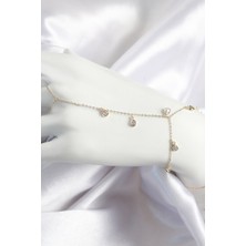 Callerrons Accessories Pirinç Zirkon Taşlı Sallantılı Damla Model Gold Renk Kadın Şahmeran - EBJ250726W36874