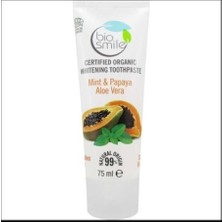 Biosmile Bio Smile Organik Beyazlatıcı Diş Macunu Nane Papaya Aloe Vera 75 ml