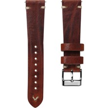 El Yapımı Hakiki Deri Tek Kat Saat Kordonu