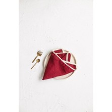 Kristal | 6'lı Yılbaşı Temalı Peçete 38 x 38 cm (Kırmızı)