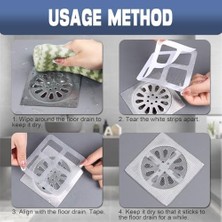 Tek Kullanımlık Duş Tahliye Saç Çıkarıcı Örgü Çıkartma 4 "* 4", Banyo, Mutfak, Küvet, Lavabo Için Saç Tahliye Çıkartması (Kare, 20 Adet)