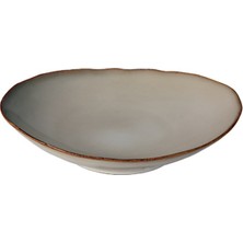 Jumbo Efes Grey Kayık Meze Tabak 15 cm | Gri Porselen Oval Sunum Tabağı