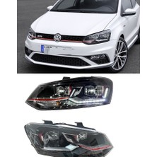 X Power Tuning Vw Polo 6r 2009.2014 Uyumlu Kırmızı Şeritli  Gti Ful LED Far