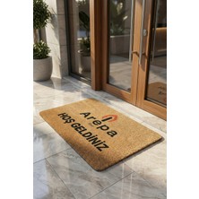Valerine Life Velür Coco Görünüm Kişiye Firmaya Özel Logolu Ev Ofis Işyeri Kapı Önü Paspası 45X70CM