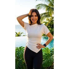 Sagre&Sisters Tek Omuz Kırmızı Beli Büzgülü Bluz