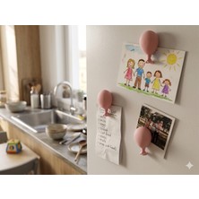 Dailyboo Creates 3lü Balon Magnet Seti-Buzdolabı,metal Pano Süsü-Dekoratif Buzdolabı,fotoğraf Magnet