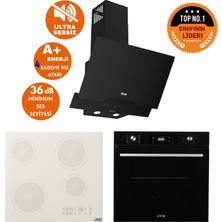 Afm Tech ve Ferre Marka Epu Sessiz Elek.vitro Siyah Dijital Ankastre Set (D063-SA + V6-05 + FM7700)