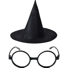 Midas Toptan Home Harry Potter Şapkası ve Gözlüğü Siyah Renk