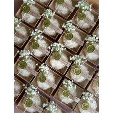 Çağıl Candles Mühürlü & Kuru Çiçekli 10 Adet Kişiye Özel | Mühürlü Kuru Çiçekli Soya Mum| Söz|nişan| Kına |düğün