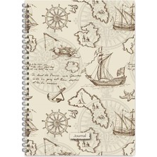 Keskin Color Keskin 20*28 Kareli Spiralli Sert Kapak Journal Defter - No:01