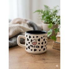 Palto Tasarım Milk Inek Sarmal Tasarımlı Beyaz Venüs Kupa -Hediyelik Kupa Fincan Mug