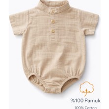 HelloBaby Erkek Bebek Müslin Gömlek Body