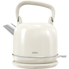 Sinbo SK-8035 Bej Retro Kettle 2.2l Paslanmaz Çelik Elektrikli Su Isıtıcı 360° Kablosuz 1800W