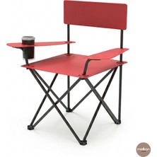 Melkan Home Katlanabilir Kamp Sandalyesi - Bardaklıklı Taşınabilir Piknik Balkon Sandalyesi 110 kg