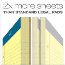 Double Disket Tablet ile Ekstra Sert Arka Taraf, 8 – 1/2 x 11 – 3/10,2 Cm, Delikli, 3-Delik Delikli, Kanarienvoegel, Legal/genişlik Rule, 100 Yaprak Pro Blok, 3 Pads Pro Pack (63392)