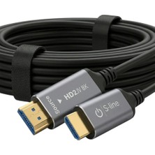 S Line Sline 8k V2.1 Fiber Optik HDMI Kablo - 20METRE 7680X4320P