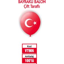 Vatan Balon Ayyıldız Baskılı 100 Lü VT906