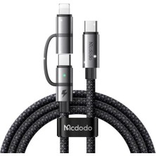 Mcdodo CA-0450 Lıghtnıng Pd 36W - Type-C 100W Destekli2 Si Bir Arada Şarj Kablosu 1.2m