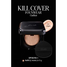 CICA İçerikli, Yüksek Kapatıcı Yarı Mat CLIO Kill Cover Founwear Cushion Set (21C Lingerie) SPF40PA++