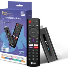 Qifit TV98 Android Tv Stick 8k Ultra Hd | Android 14 | 5g Wifi | Bluetooth Kumanda | Google Certified Medya Oynatıcı