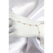 Pirinç Zirkon Taşlı Sallantılı Model Gold Renk Kadın Şahmeran - Lisinya