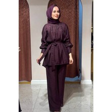 Moor Pantolonlu Takım 26S4070 Mürdüm