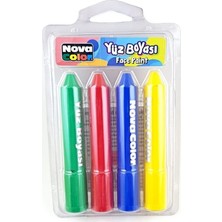 Nova Color 4'lü Yüz Boyası Renkli Eğlenceler İçin Kullanıma Uygun Boyalar