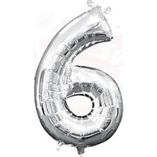 Nedi Balon Folyo 40 Rakam Gümüş 6 10767
