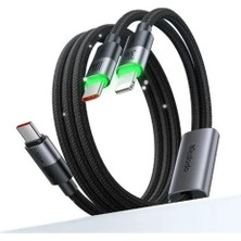 Mcdodo CA-6700 2si 1 Arada 100W 1.5 M Type-C To Type-C + Lightning Kablo