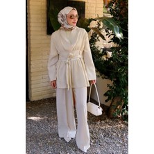 Lale Butik Levidor Premium Ince Askılı Baget Çanta 930414 Krem